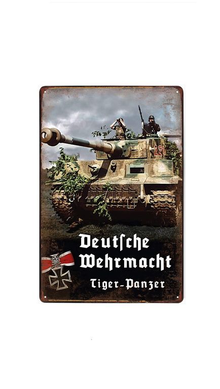 cedule plechová: Wehrmacht - Tiger Panzer