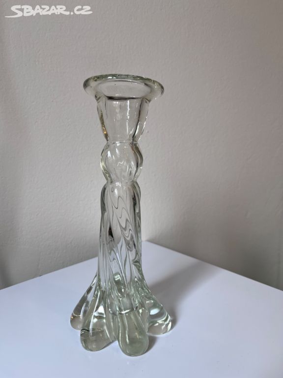 Váza - čiré hutní sklo - krásný kousek