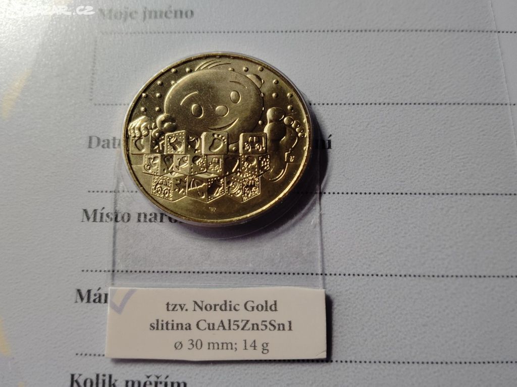 Dárek - mince k narození dítěte 2024 Nordic Gold