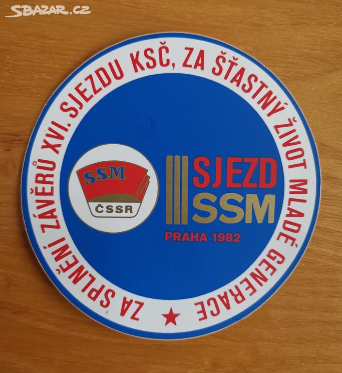 Rok 1982, III. SJEZD SSM SAMOLEPKA.