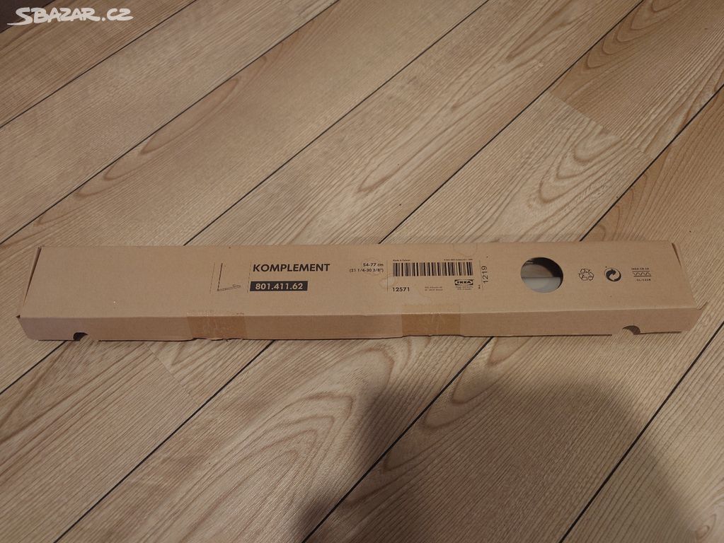 Šatní tyč Ikea, tmavě šedá, 100 cm