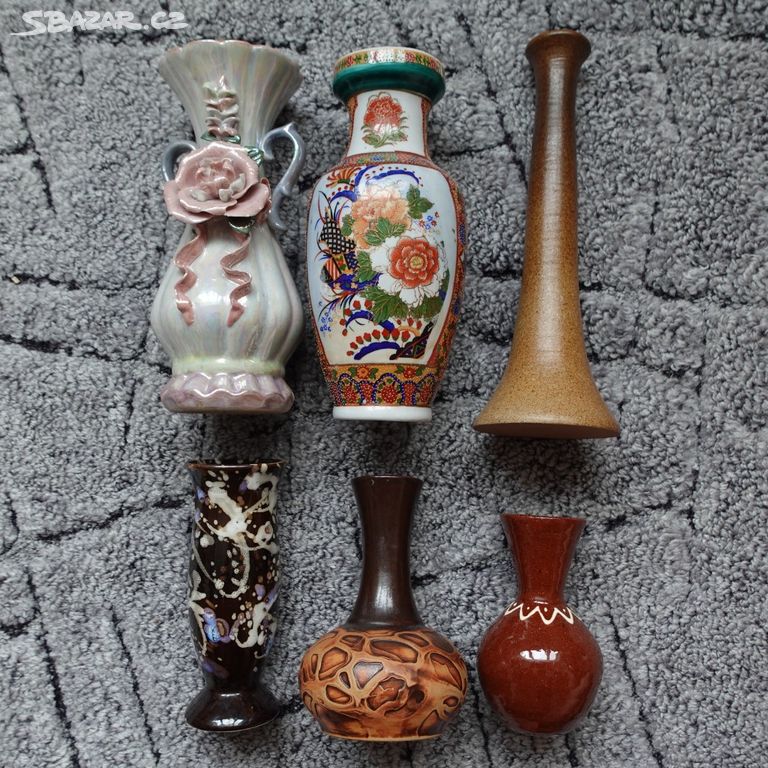 Různé vázy MIX - 6 kusů