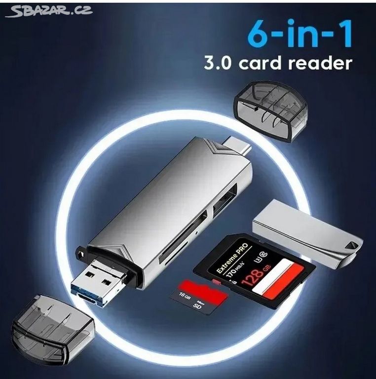 6v1 USB 3.0 ctecka karet