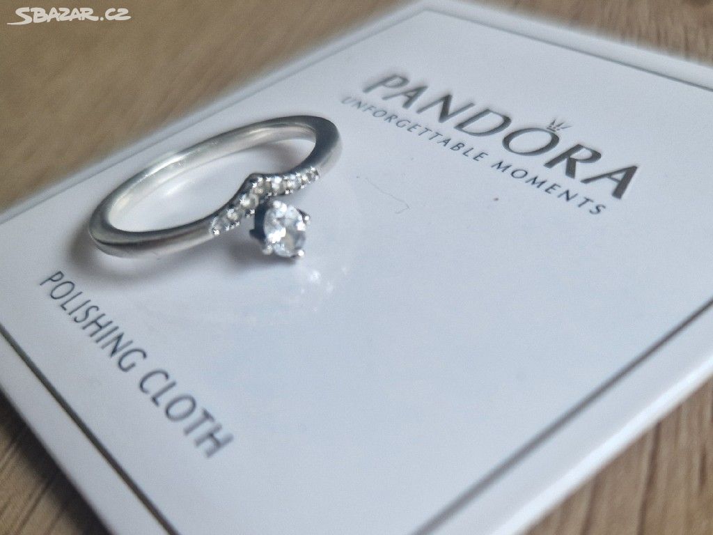 Pandora stříbrný prsten prstýnek Klasické přání
