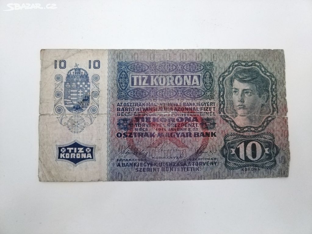 Bankovka Rakousko Uhersko - 10 Korun 1915