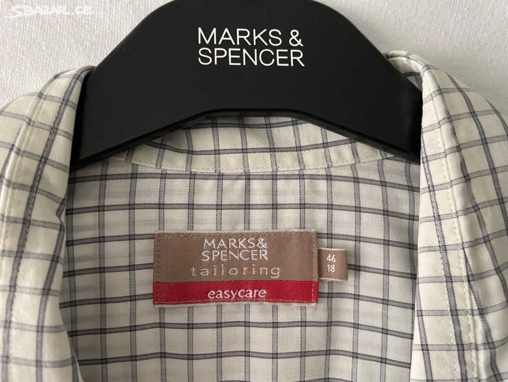 MARKS&SPENCER dvě kostkované košile vel.44