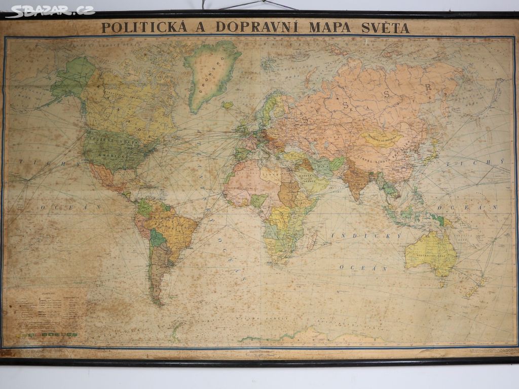 Politická a dopravní mapa světa