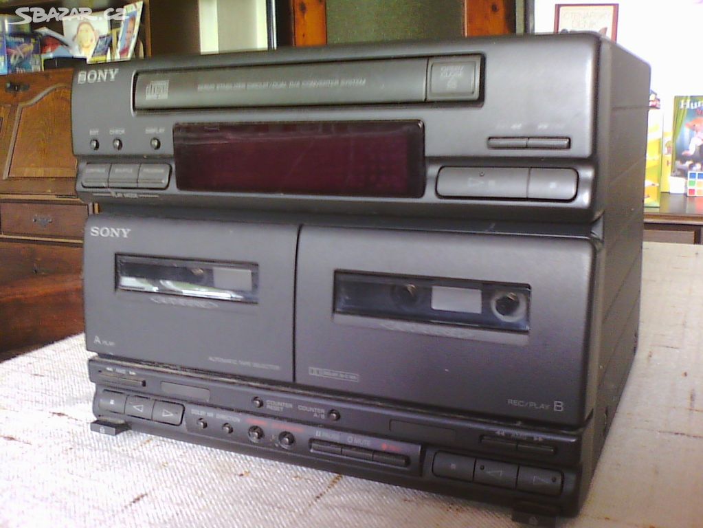 SONY - cd přehrávač + kazetový magnetofon