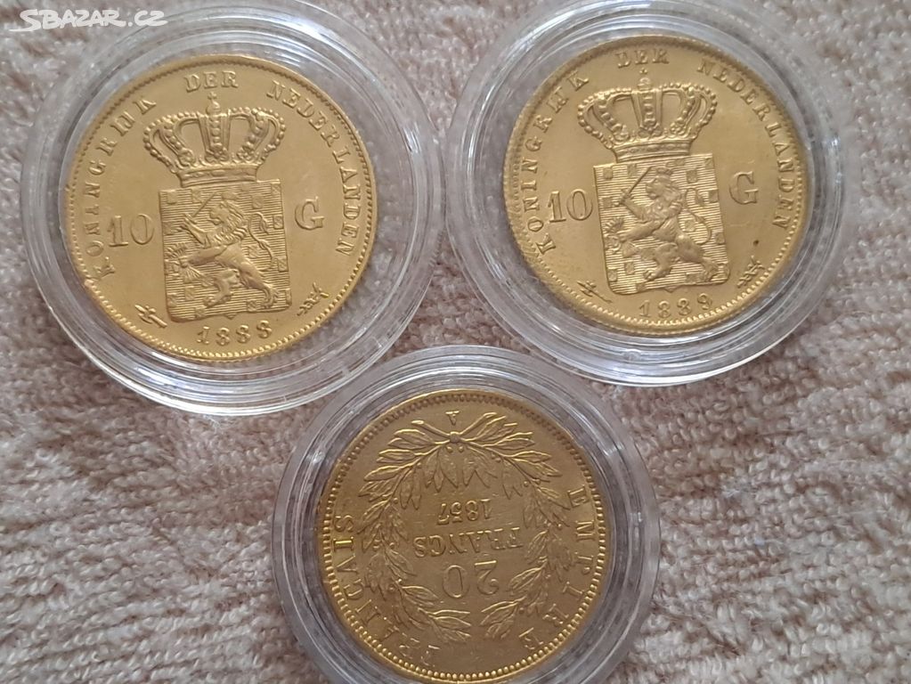 Prodám zlate mince 3x