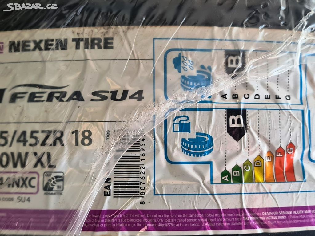 2ks nových letních pneu Nexen 245/45R18 100W XL