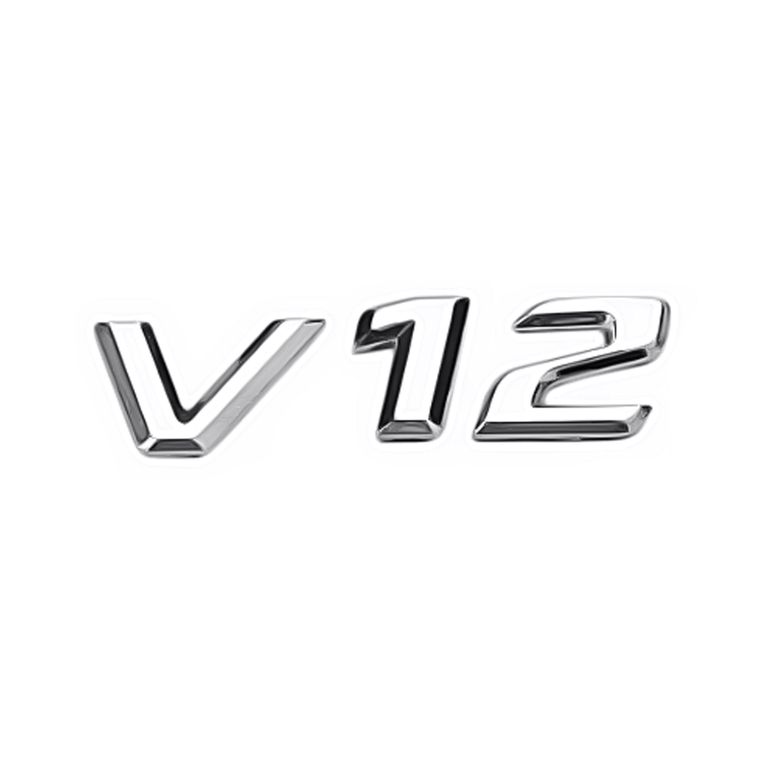 BMW V12 nápis chromovaný