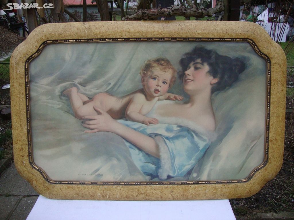 Obraz obrázek Alfred Schwarz matka s dítětem