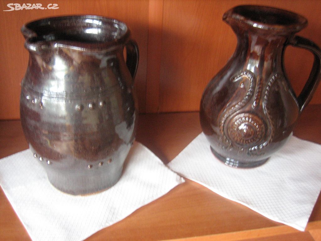Velké keramické dekorativní džbány