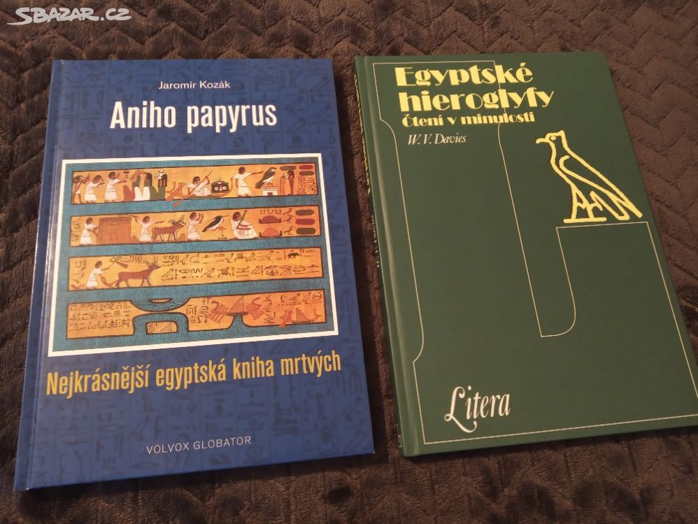 Egyptské hieroglyfy a Aniho papyrus - cena za vše