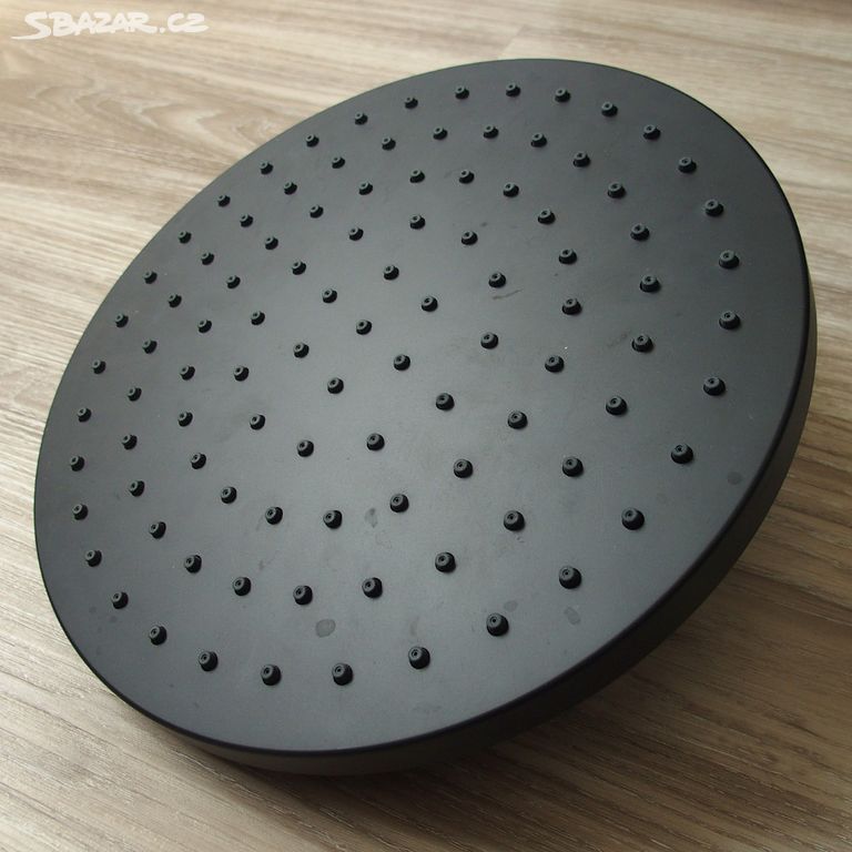 Hlavová sprcha dešťová, talíř 25 cm, černý plast