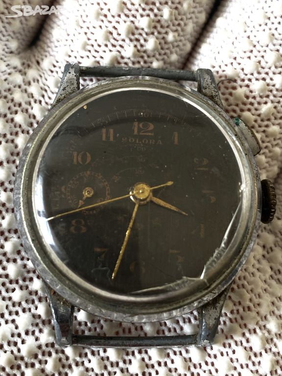 Staré chronograf náramkové hodinky pilotní 1950