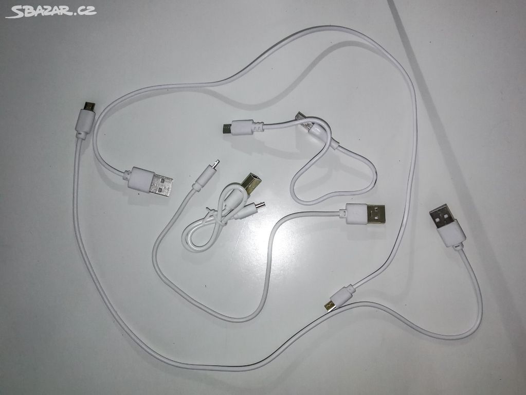 USB nabíjecí kabel A - microUSB (M) / nabíječka 5x
