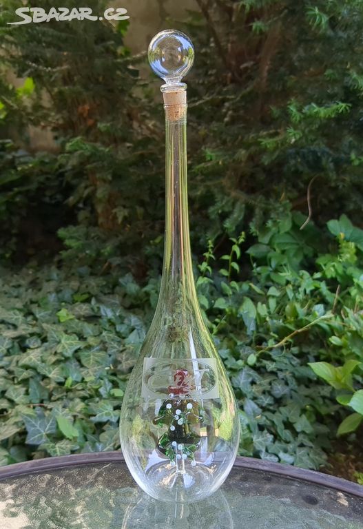 VODNÍK v láhvi - skleněná láhev na alkohol - 34cm
