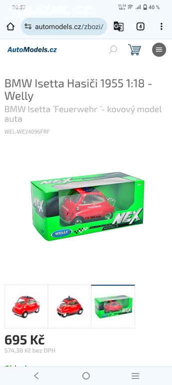 BMW Isetta - model 1:18 - nový