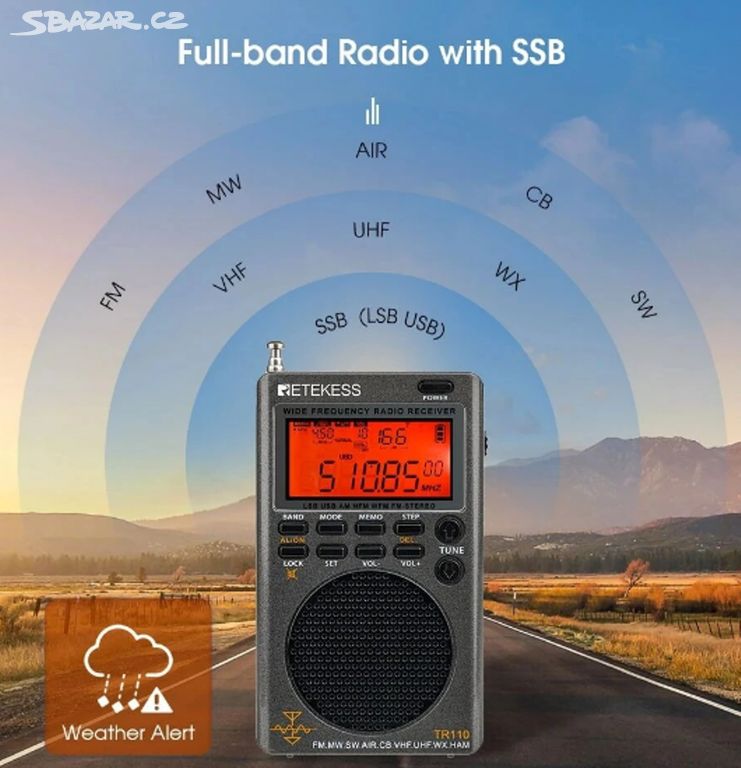 RetekesTR110 Radio SSB/FM/MW/SW/LSB/AIR/CB/VHF/UHF