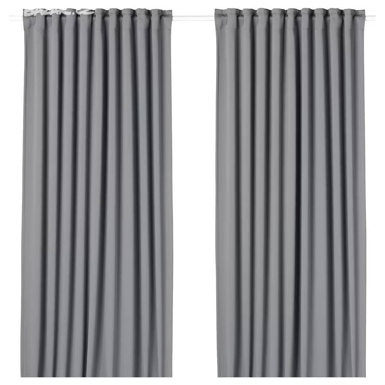 Ikea Zatemňující závěsy - šedá - 145x300 cm