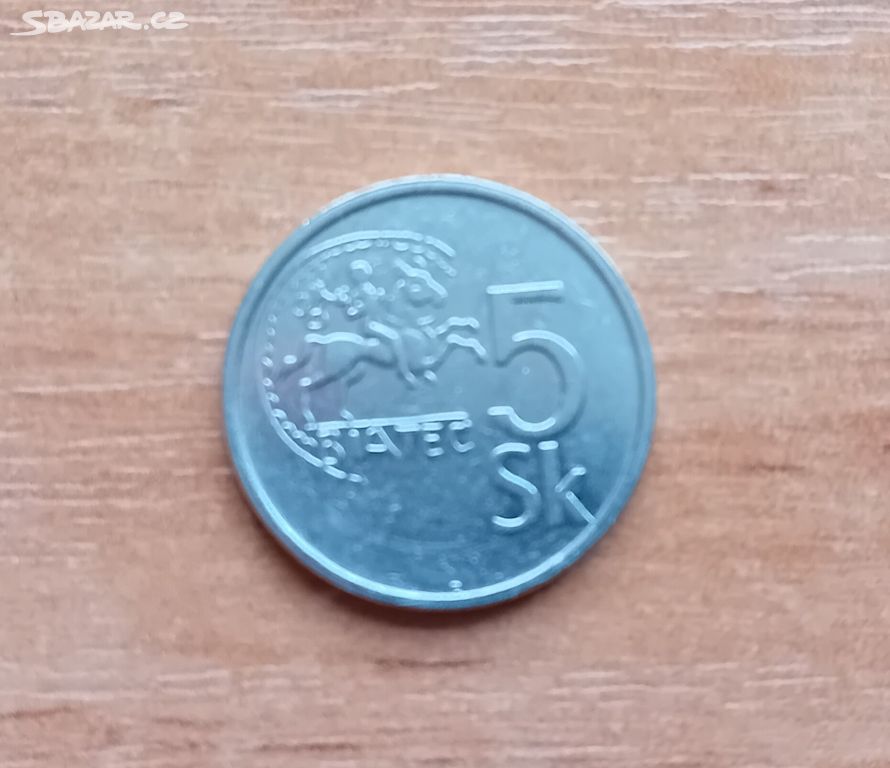 Mince Slovenská republika 5 Sk 1993