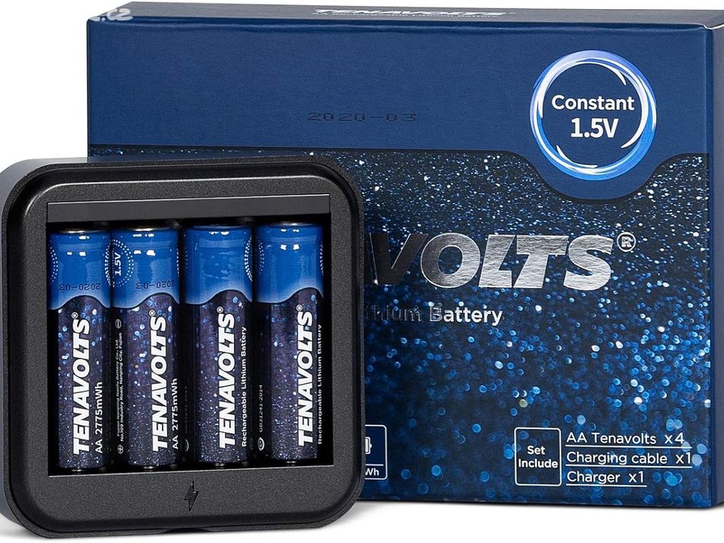 TENAVOLTS 1.5V AA Lithium 1850mAh nabíjecí baterie