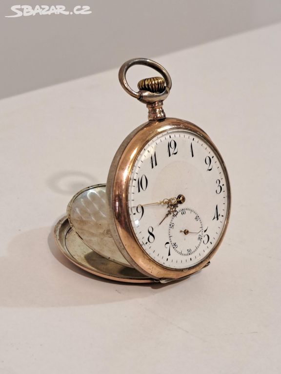 Starožitné stříbrné gravír. hodinky BRAHMA 7516