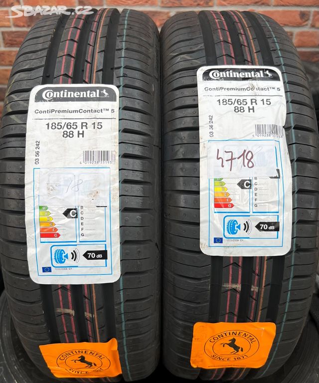 Nové letní pneumatiky 185/65 R15 Continental