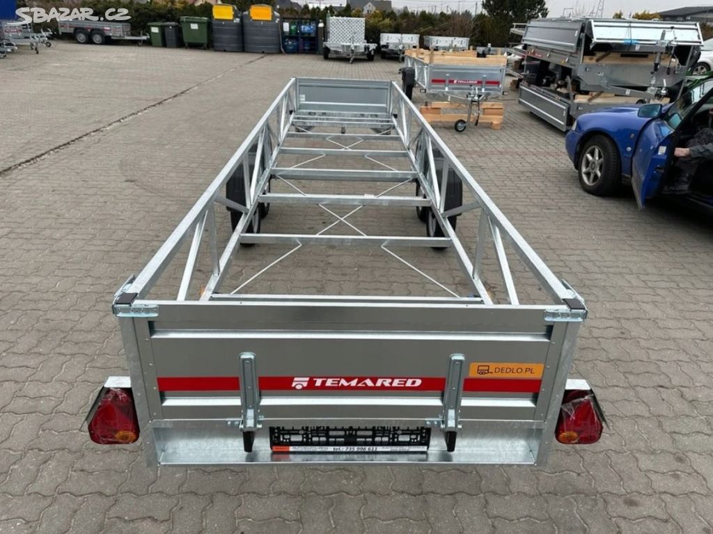 Bržděný rámový přívěs 6000 x 1220mm - 1500kg