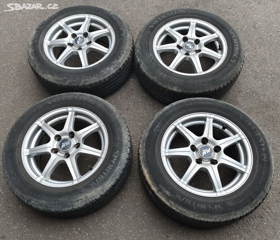 Alu PLW 5x114,3 r15 s letními pneu