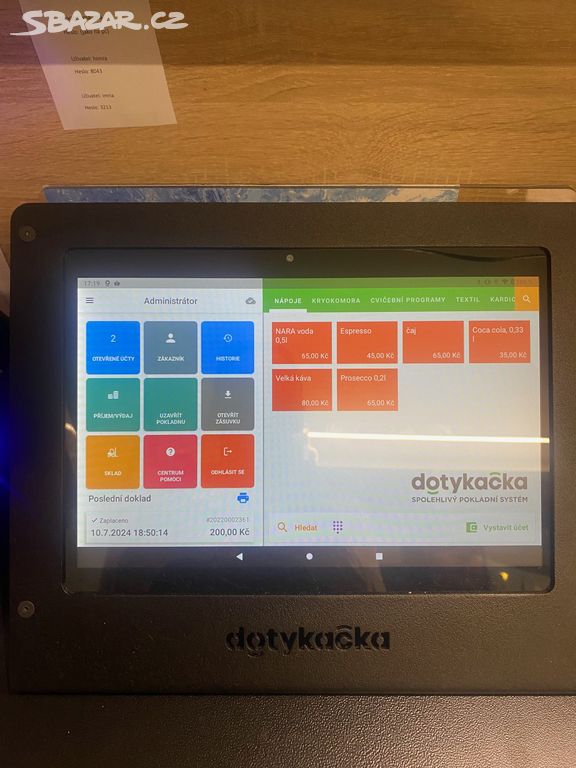 Tablet Dotykačka včetně stojanu