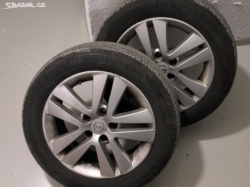 Alu kola Opel. Rozměr pneu 205/55 R16 91H