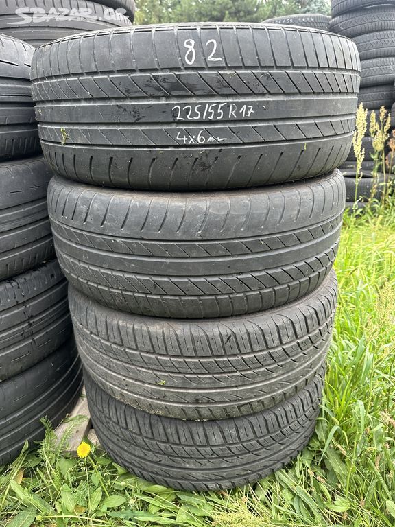 VÝPRODEJ !! 4x letní pneu 225/55 R17