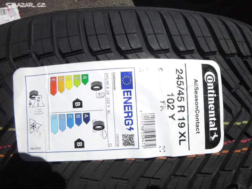 245/45 r19 celoroční pneu Continental (DOT 5022