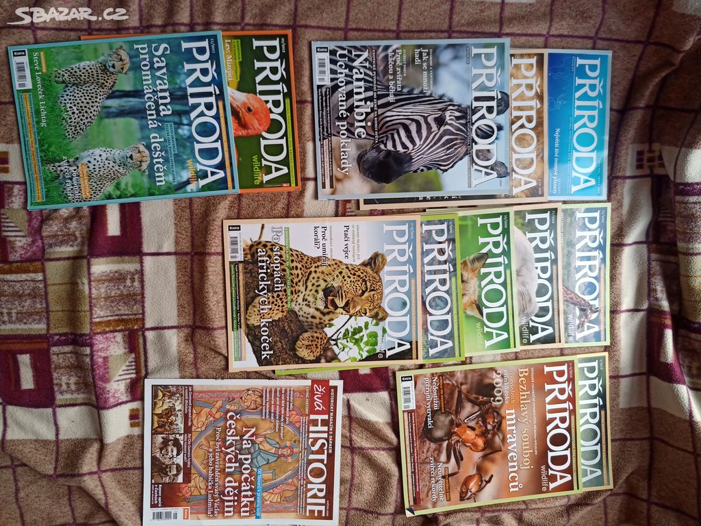 Prodám časopisy příroda a historie života kus 10Kč