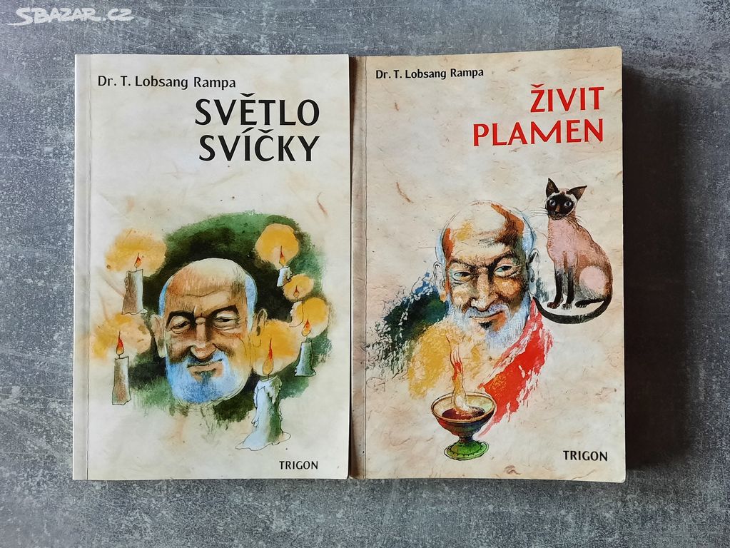 Knihy: Lobsang Rampa - Světlo svíčky; Živit plamen