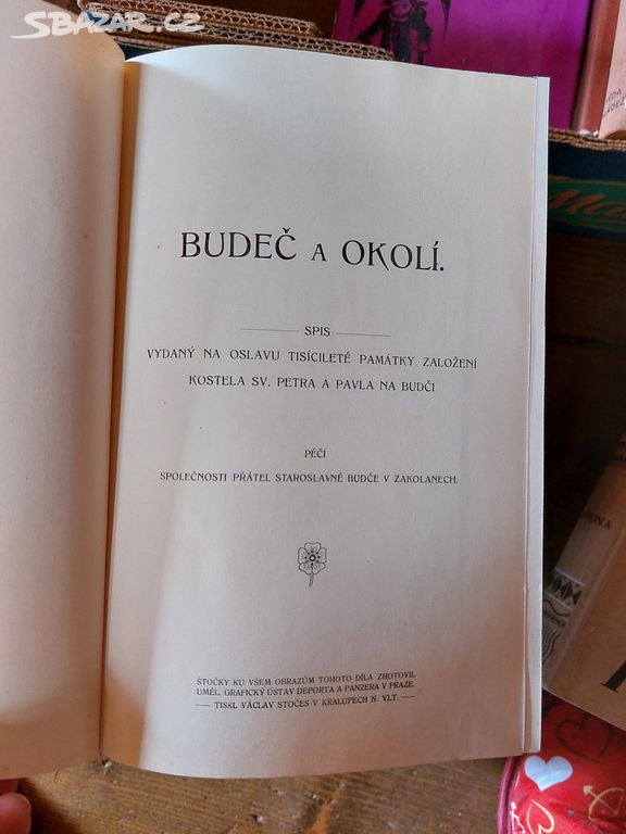 Stará kniha Budeč a okolí, 1905.