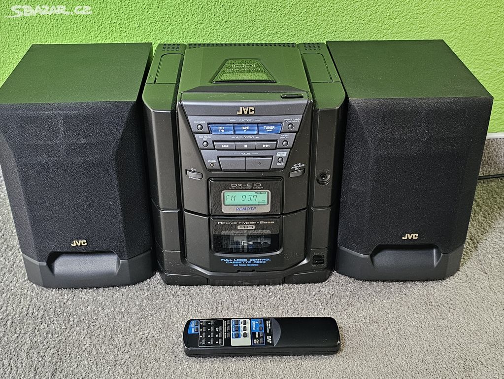 Stereo Hi-Fi věž JVC + dálkové ovládání