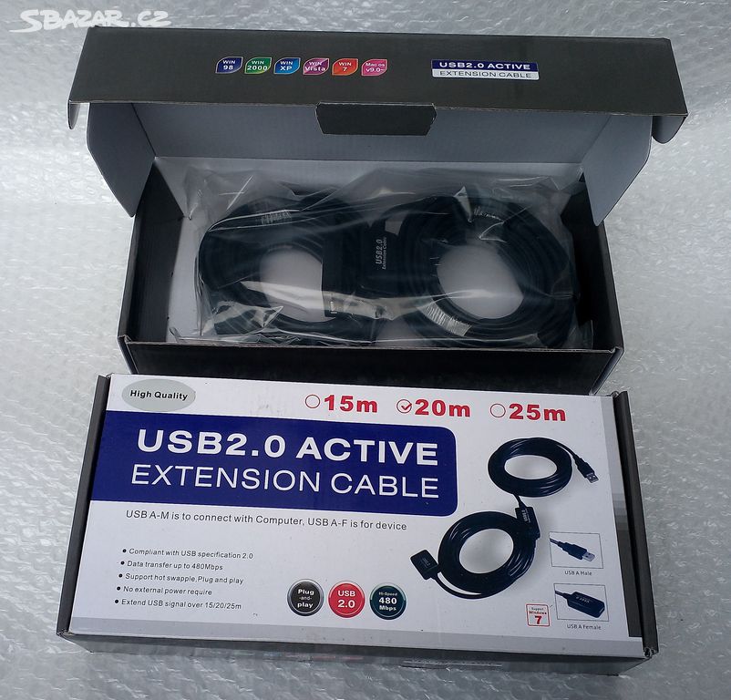 USB 2.0 Active Extension Cable 20m