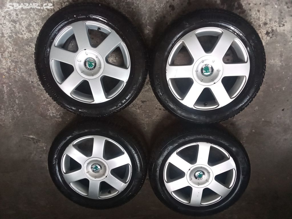 originál sada alu kol Škoda Octavia 2 r16+pneu