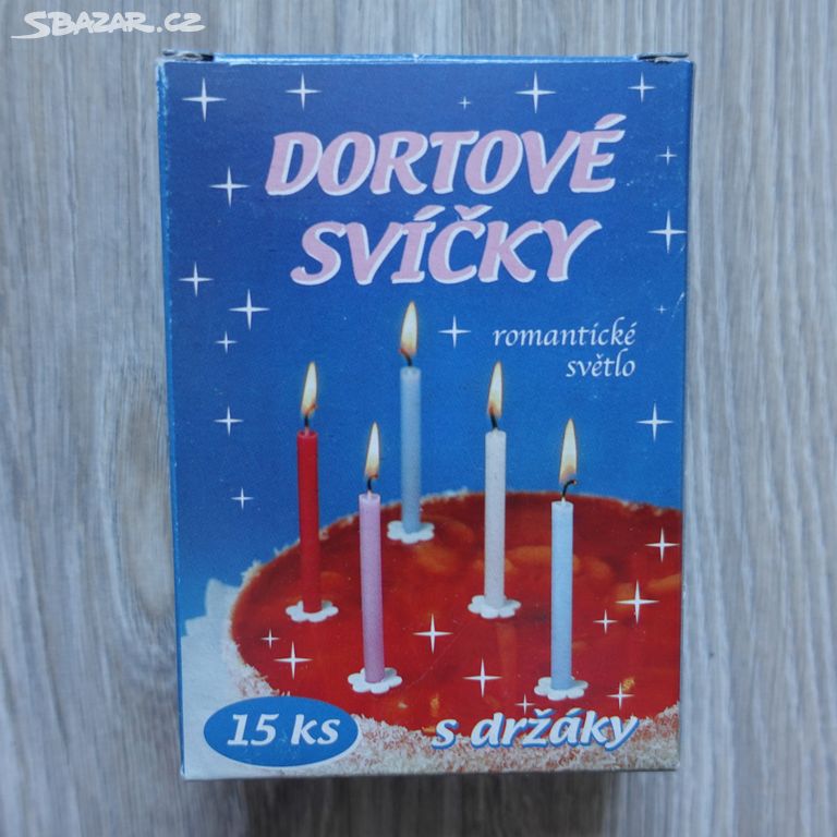 RETRO dortové svíčky s držáky