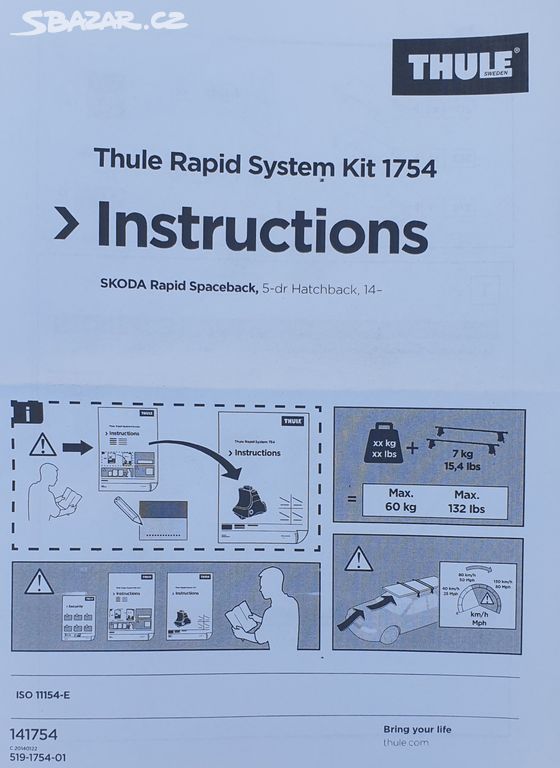 Kit Thule 1754 - Škoda Rapid Spaceback 14-