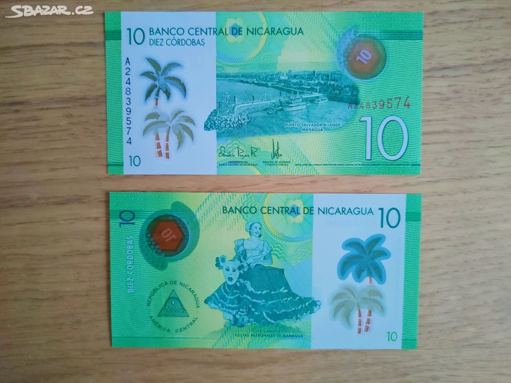 Nicaragua 10 Cordobas - polymer