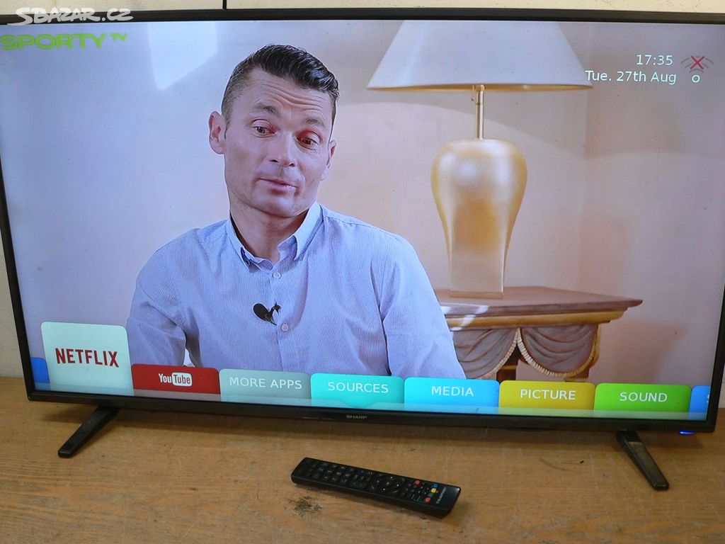 SMART LED televize 110cm SHARP, 43 palců, DVB-T2