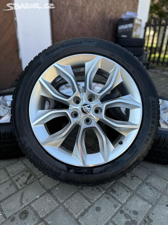 ORIGINÁL Alu Škoda Crater R19, 5x112 - TOP STAV