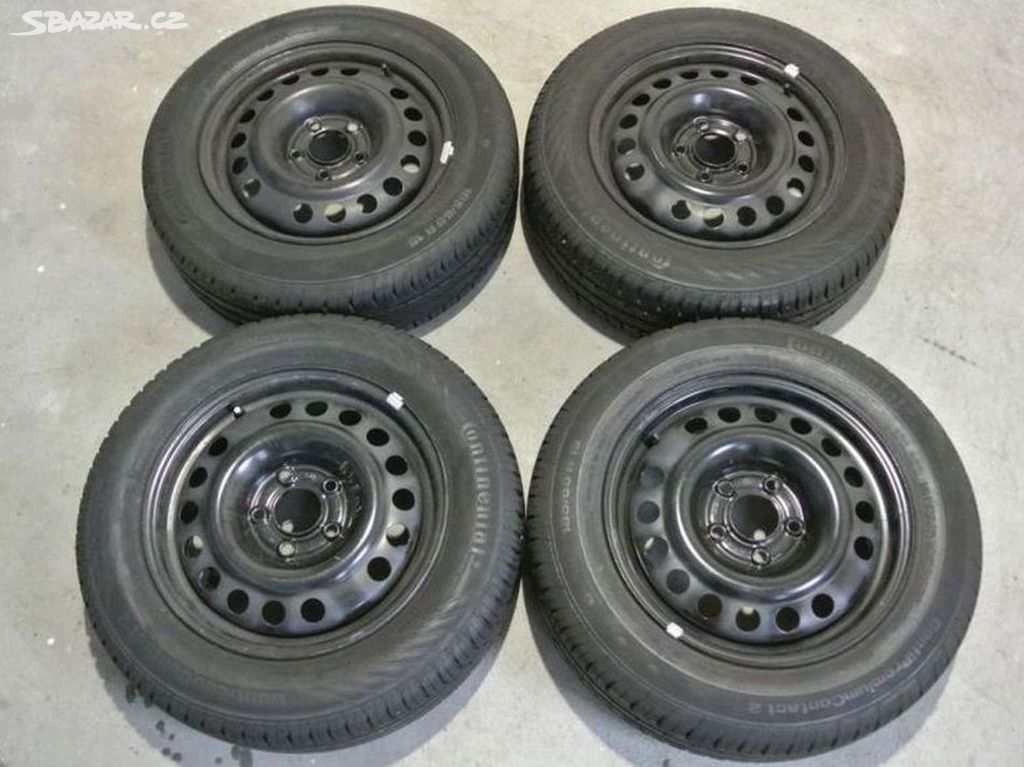 Zánovní letní komplet OPEL 15" 5x110 ET49 pneu 1