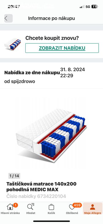 Nová matrace