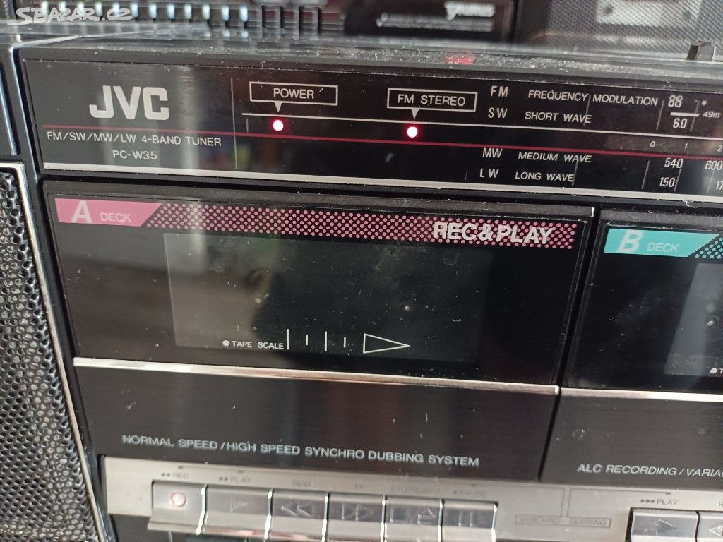 JVC PC-W35 radiomagnitofon retro kazeťák