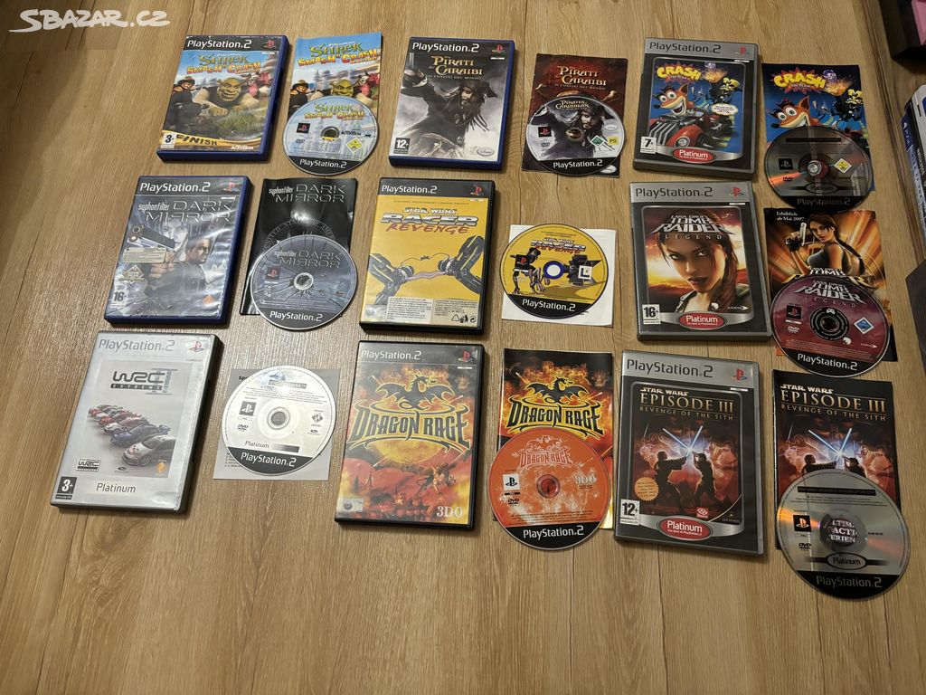 Hry na PS2 - Playstation 2 - Crash, WRC, Star wars